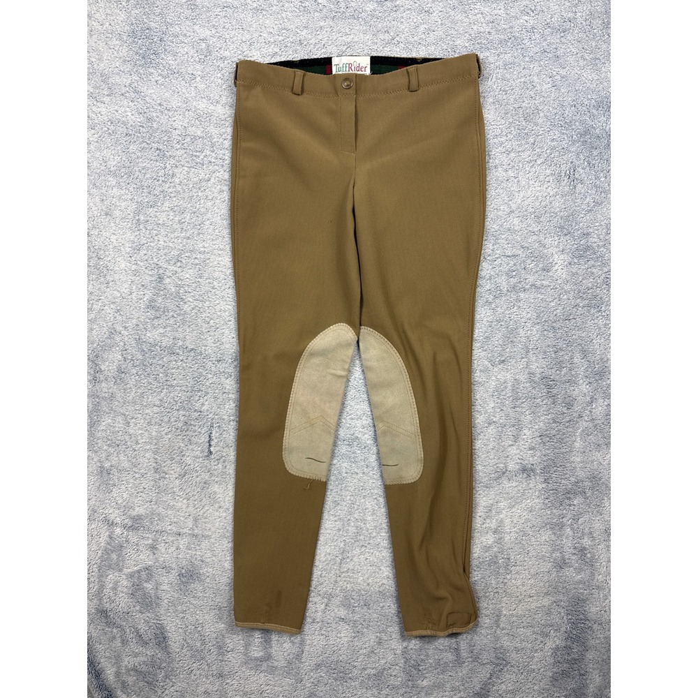 TuffRider Womens 29 Tan Ride N Go Knee Patch Equestrian Schooling Riding
